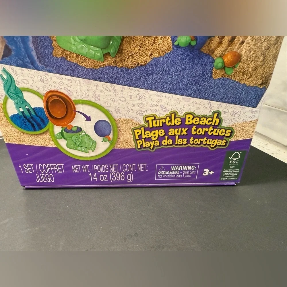 Kinetic Sand Project Planet Sea Turtle Beach Set Eco Friendly Fun Learning
